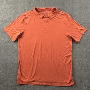 Municipal Sport Utility Polo Shirt Adult Large Orange Short Sleeve Casual Men's